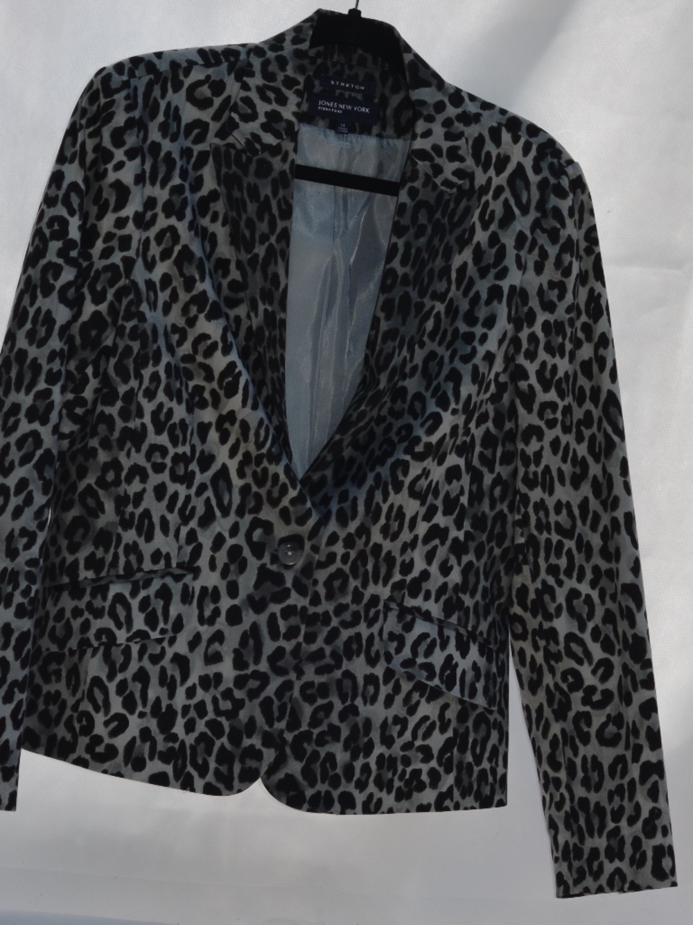 Lepoard Animal Print Blazer SZ 14 Jones New York B-55